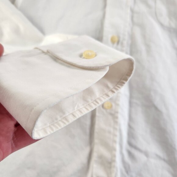 VTG Paul & Shark Yachting Men 16/41 White Long Sleeve Button Up Shirt Italy Made - Picture 10 of 16